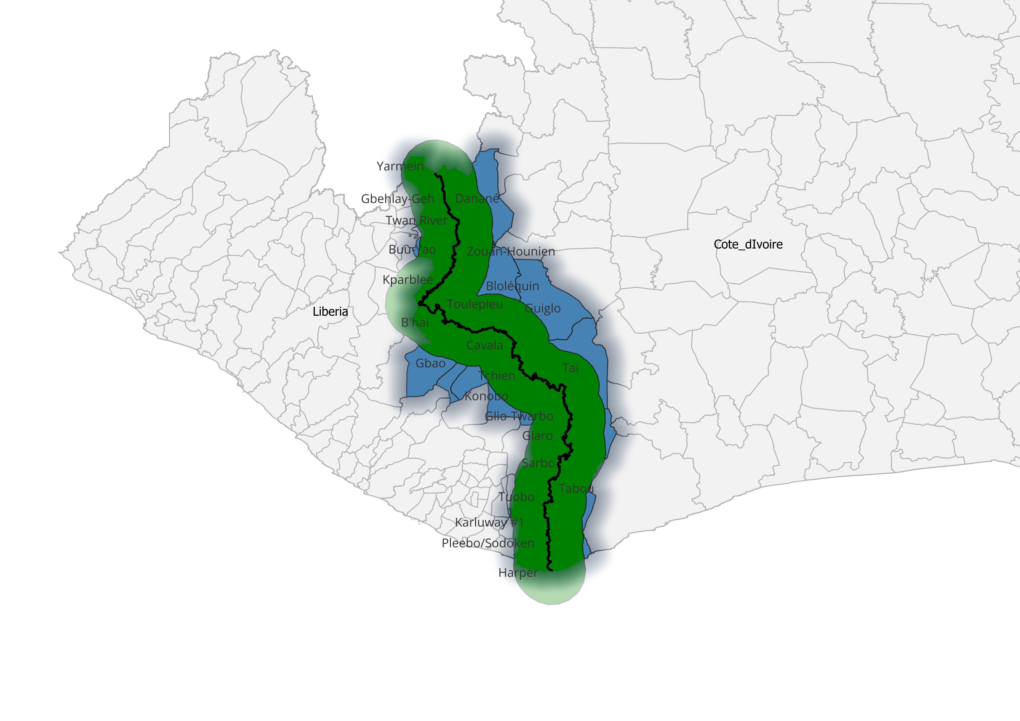 Cote dIvoire Liberia Borderland