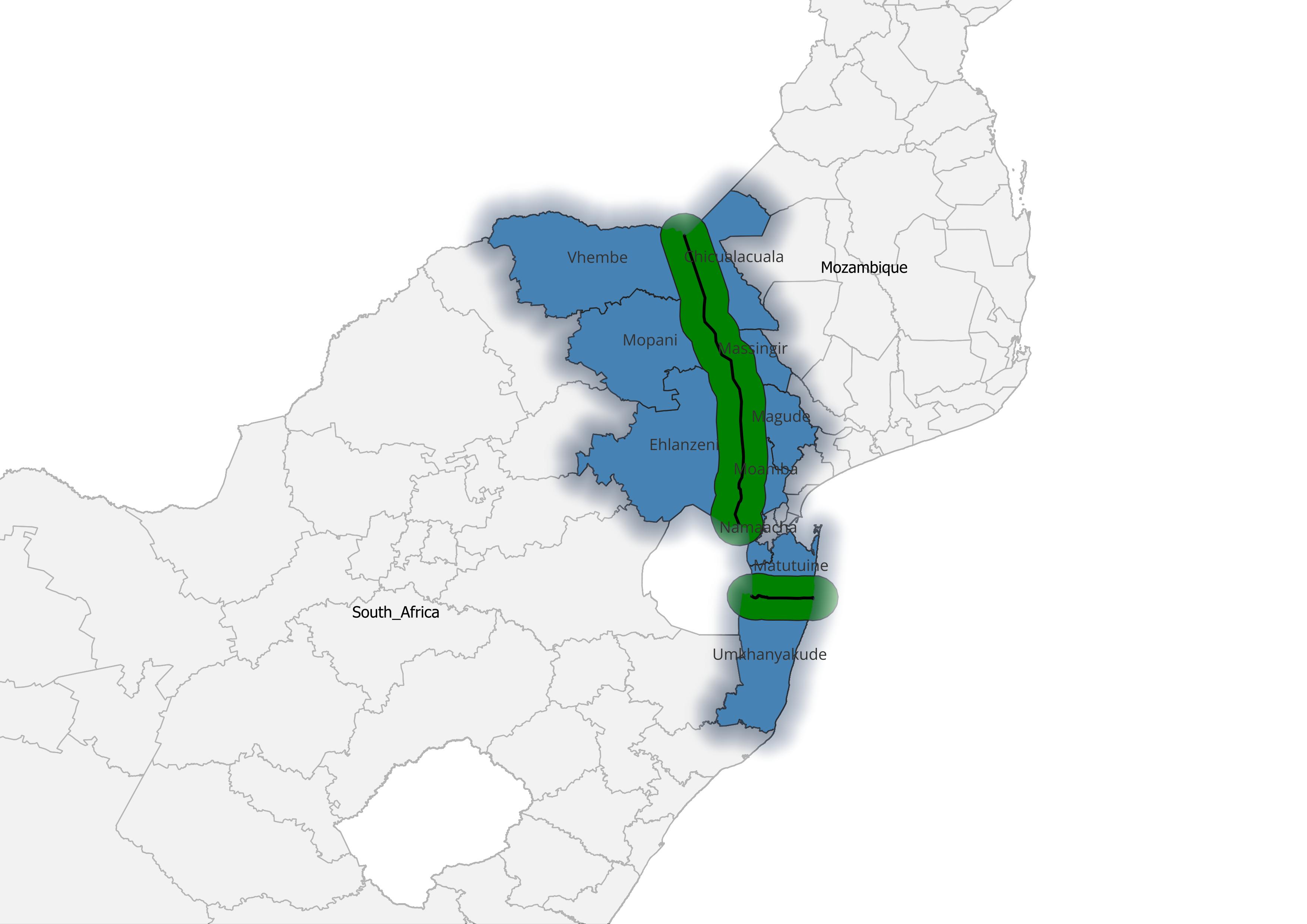 Mozambique South Africa Borderland